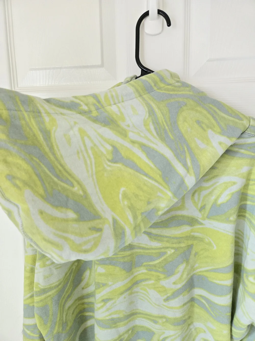 wild fable Green Tie-Dye Cropped Hoodie XL Raw Hem Cozy Athleisure - Picture 8 of 10